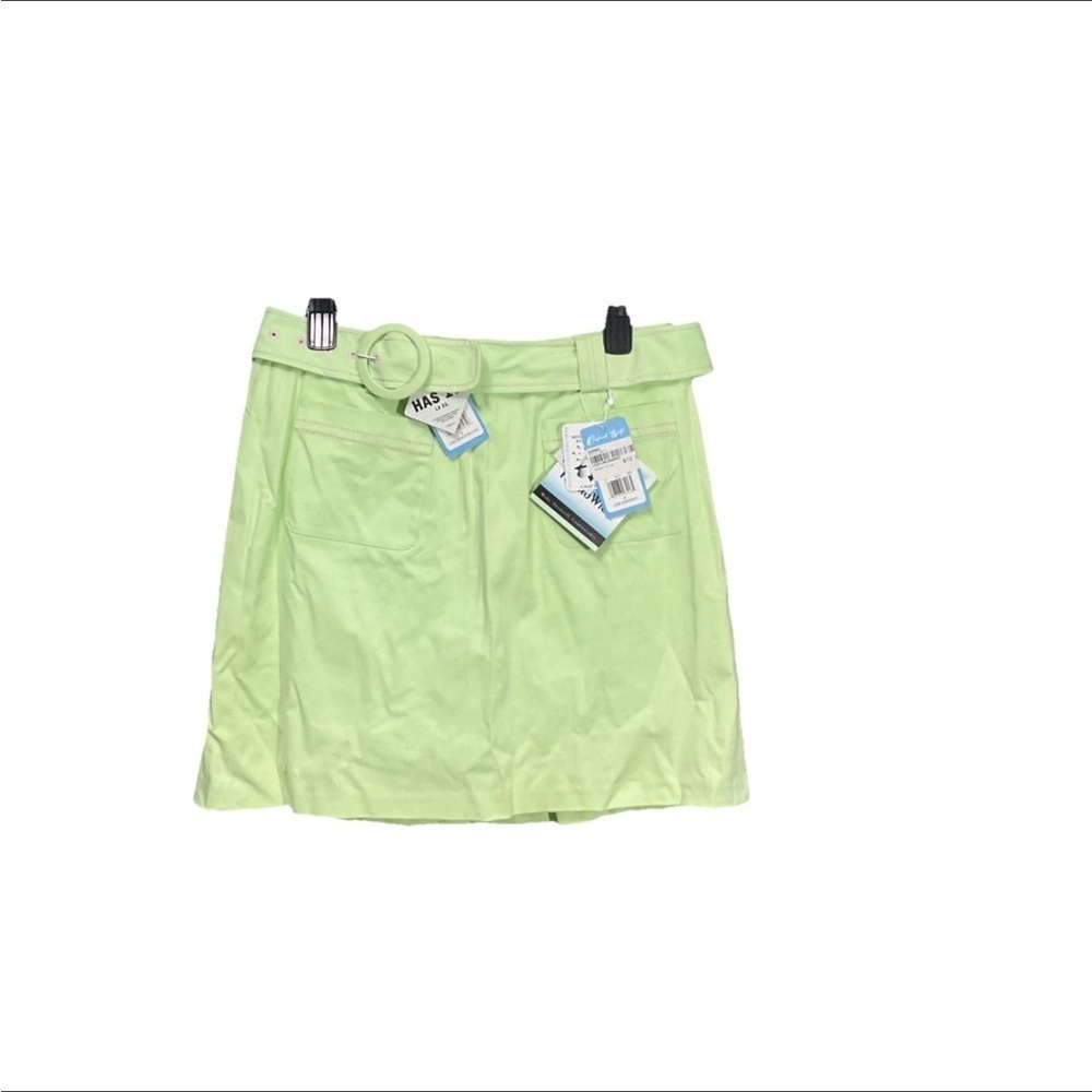 Oxford Lime Green Belted Golf Skort Performance Lining NWT Size 6